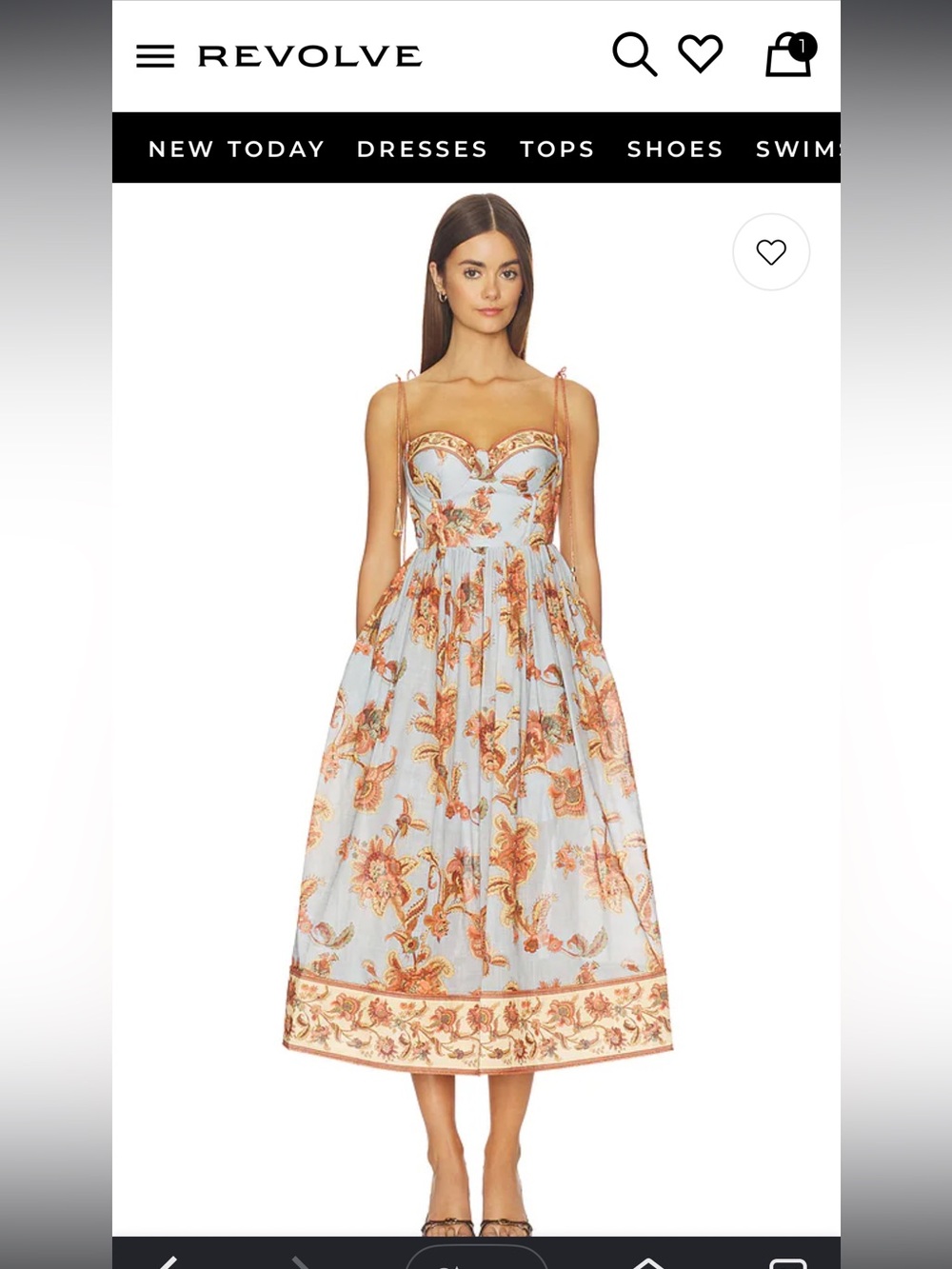 Zimmermann Aster paisley cotton bustier dress